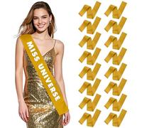 Dreamtop 16Pcs Sash Satin Sash Gold Blank Sash Blank Sashes for Pageants Senior Sash 2026 Gold Sash for Beauty Pageant