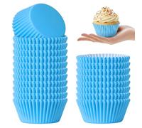 Dreamtop 300Pcs Paper Baking Cupcake Cases, Greaseproof Cupcake Liners Chocolate Paper Candy Cups Muffin Wrappers Truffle Cases for Jubilee Party Birthday Celebration 5 * 3.5cm (Blue)