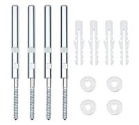 Dreamtop 4 PCS Floating Shelf Brackets Heavy Duty Concealed Floating Shelf Fixings 120mm Hidden Concealed Shelf Supports Brackets with Screws for Wall Floating Board Shelves