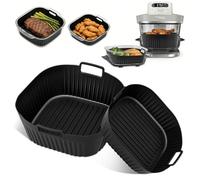 Dreamtop Air Fryer Liners 2 Pack, Reusable Non-Stick Square Liners Compatible with Ninja Crispi Pro Glass Air Fryer AS101CY, 5-6.5QT Air Fryer Baskets