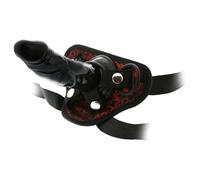 Dreamtoys Blaze - strap-on dildo with harness (black)