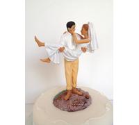 DreamWedding-UK Wedding Cake Toppers/Bride and Groom Figures/Sitting/Standing, Artificial Resin, Number 14, 5 x 12 x 12 cm