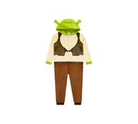 DreamWorks Boy's Shrek Hooded With 3D Ears Onesie | Size: 8-9 Years DreamWorks Multicolor 8-9 Years