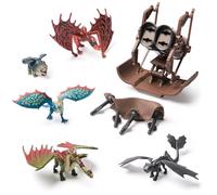 Dreamworks Dragons How to Train Your Dragon, 5-Pack Dragon Catcher Set with Hiccup’s Mangler Net Launcher, Kids Toys for Boys & Girls Ages 4 and up