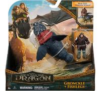 Dreamworks Dragons, How to Train Your Dragon, Gronckle & Fishlegs, Viking Duo Action Figures, Kids Toys for Boys Ages 4 and up