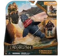 Dreamworks Dragons, How to Train Your Dragon, Gronckle & Fishlegs, Viking Duo Action Figures, Kids Toys for Boys Ages 4 and up
