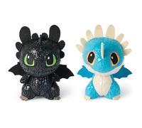 DreamWorks Dragons How to Train Your Dragon Mini Plushies, Toothless & Deadly Nadder 2-Pack, 3” Stuffed Animals, Kids Toys for Boys Ages 4 & Up