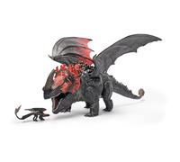 Dreamworks Dragons, How to Train Your Dragon, World of Berk: Red Death Chomping Rampage, 28-cm Toy Dragon with Exclusive Toothless Figurine for Ages 4 & up