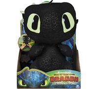 Dreamworks Dragons Squeeze & Growl Toothless, 10-Inch Plush Dragon with Sounds, for Kids Aged 4 and Up (Styles Vary)
