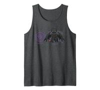 DreamWorks Dragons Strike Class Toothless Tank Top, Men, Dark Heather Grey, Large