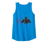 DreamWorks Dragons Strike Class Toothless Tank Top, Women, Sapphire Blue, XX-Large