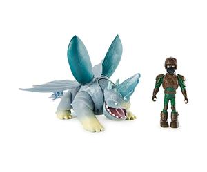 Dreamworks Dragons "The 9 Worlds" Adventure Set with Dragon and Rider Figure, D'Angelo and Plowhorn, for Children from 4 Years