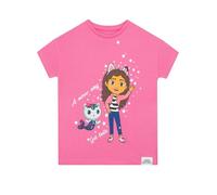 DREAMWORKS Gabby’s Dollhouse Girls Tshirt | Gabby and Mercat Girls T Shirt with Glitter | Ages 3 to 10 Years