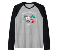DreamWorks Gabby’s Dollhouse Meowy Christmas Candy Canes Raglan Baseball Tee