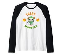 DreamWorks Gabby’s Dollhouse Pandy Treat Monster Halloween Raglan Baseball Tee