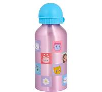 Dreamworks Gabby's Dollhouse Aluminium Water Bottle with Character Design, Pink, 400ml, Ages 4+
