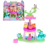 DreamWorks Gabby's Dollhouse Fairylandia Flutter-riffic Tea Party Playset, 14-Piece Set with 5 Areas of Flutter Fairy Fun, Pretend Play Toys for Kids with Doll House Accessories for Ages 3+