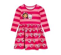 DREAMWORKS GABBY'S DOLLHOUSE Girls Dress | Long Sleeve Girls' Dresses | Pink | 5-6 Years