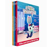 Dreamworks Gabby's Dollhouse Hide-and-Seek Stories 4 Books Collection Set (Hide-and-Seek in Mercat's Spa, Cakey's Cat's Kitchen, DJ Catnip's Music Room & Baby Box's Craft Room)