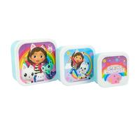 DreamWorks Gabby's Dollhouse Stackable Lunch Boxes - Set of 3, Durable & Eco-Friendly, Ideal for Kids - Perfect for School, Picnics & Travel, Purple
