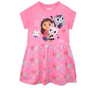 Dreamworks Girls Gabbys Dollhouse Dress Kids Gabby's Floral Skater Dress Pink 4-5 Years