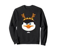 DreamWorks KouKou Penguins Reindeer Holiday Sweatshirt, Adult Unisex, Black, Medium
