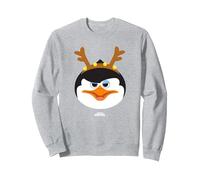 DreamWorks KouKou Penguins Reindeer Holiday Sweatshirt, Adult Unisex, Heather Grey, Small