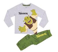 DREAMWORKS Shrek - Unisex 100% Long Sleeved Pyjama Set, Shrek, 5-6 Years: 116cm, Green