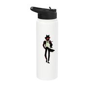 DreamWorks The Bad Guys 2 Mr. Wolf Front & Back Faux Pocket Stainless Steel Insulated Water Bottle