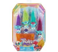 Mattel Toy DreamWorks Trolls Band Together BroZone On Tour Set - 5 Dolls & Cassette Stand - HTH35