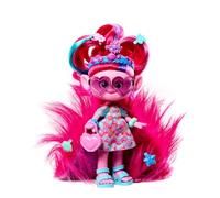 Mattel Fashion Doll - DreamWorks Trolls Queen Poppy, Hairsational Reveals, Transforming Hair, HNF16