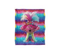 DreamWorks Trolls Blanket, 152 x 127 cm Music Rules Super Soft Throw Blanket DreamWorks Multicolor 152 x 127 cm