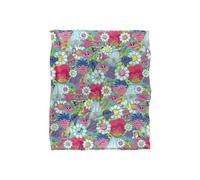 DreamWorks Trolls Blanket, 152 x 127 cm Troll Head & Flower Pattern Blanket DreamWorks Multicolor 152 x 127 cm