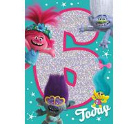 DreamWorks Trolls World Tour Age 6 Birthday Card - 6th Birthday with Holographic Cover
