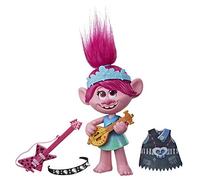 DREAMWORKS TROLLS World Tour Pop-to-Rock Poppy Singing Doll with 2 Different Looks and Sounds, Toy Sings Trolls Just Want to Have Fun