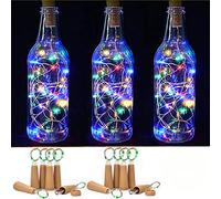 Dreamworth 12 Pack Wine Bottle String Lights, 20 LED 6.6ft AAA Battery Powered Cork Fairy Lights for Bedroom, Birthday Wedding Parties, Home Garden Bar Decoration