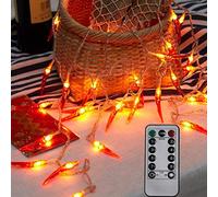Dreamworth Red Chili String Lights,10ft 20 LED Chili String Lights Battery Operated Remote Contol Fairy Lights for Wedding, Chinese New Year,Spring Festival,Party Decoration,Christmas