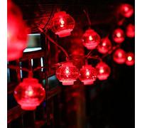 Dreamworth Red Lanterns String Lights,10ft/3M 20 LED Lanterns Battery Operated Fairy String Lights for Wedding, Chinese New Year,Spring Festival,Party Decoration,Christmas