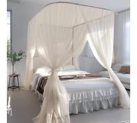 Dreamy 3Door Retractable Mosquito Net Canopy for BedsFloor Standing ct Protect Ele Design for Home Use Jade Color 120x200cm (47x79inch)