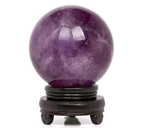 Dreamy Amethyst Ball Quartz Crystal Sphere for Home Decor Divination Witchcraft Fortune Telling Gifts,Purple,100mm