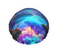 Dreamy And Healing Colorful Nebula Universe Bath Cap