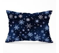 Dreamy And Magical Snowflake Cushions Warren Reed - Designer Blue 60cm x 60cm