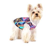 Dreamy and Psychedelic Anime Print Pet Clothes for Small Dogs and Cats - Soft Cotton Dog Pajamas, Cat Outfit, for Chihuahuas, Dachshund Clothes, Puppy Clothes Medium