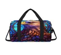 Dreamy Animal Eagles Sport Duffel Bag with Shoes Compartment Overnight Weekender Bags Travel Gym Luggage Organizer for Women Men Kids Girls Boys