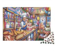 Dreamy Bakery Workshop 1000 Piece Wooden Jigsaw Puzzle,Adults & Kids 14+,Whimsical Challenge,Stress Relief,Educational Toy,Home Wall Decor,Gift Idea,Wood (75x50cm)