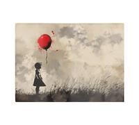 Dreamy Banksy Inspired Girl With Red Balloon Chopping Board Warren Reed - Designer Multi One Size