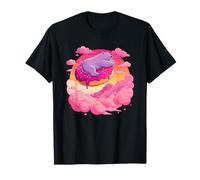 Dreamy Bear Relaxing on Pink Donut Sky T-Shirt