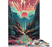 Dreamy Beautiful Mountains Puzzle 100 Percent Recycled Cardboard 100 Percent Recycled Cardboard Jigsaw Puzzle for Boy Or Girl 1000pcs (75x50cm)