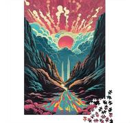Dreamy Beautiful Mountains Puzzle Stress Reliever 100% Recycled Cardboard Jigsaw Puzzle for Adult Children Unique Gift 1000pcs (38x26cm)