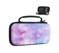 (Dreamy Blue Pink) MoKo Carry Case for Nintendo Switch and New Switch OLED Console,Hard Shell Portable Travel Carry Case w/10 Game Card Slots